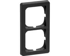 LK FUGA Baseline 63 ramme i koksgrå, 2 modul, med plads til to 1-moduls indsatsenheder.