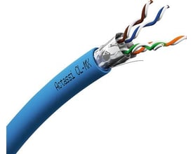 Schneider Electric Cat 6A F/FTP netværkskabel med blå halogenfri LSZH yderkappe, Actassi CL-MX serien.