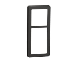 LK FUGA Base 63 design ramme i koksgrå, 2½ modul bredde med plads til to 1½ modul enheder.