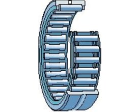 SKF nåleleje NK 30/30 TN, model uden inderring med 30x40x30 mm dimensioner, vist med blå nuancer og tydelige nåle.