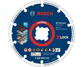 Bosch EXPERT diamantskive til metal med X-Lock system, 125 mm diameter og 22,23 mm centerhul.