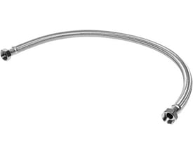 Aqua Danmark tilkoblingsslange til bløtgjøringsanlegg, 1″ og 1000 mm, buet med tilkoblinger i begge ender.