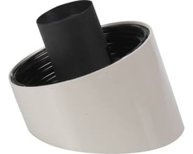 Thorn Lighting universal veggarmatur i grått med E27-sokkel, sett skrått med den svarte sokkelen synlig.