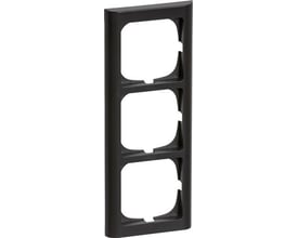 LK FUGA Softline 63 ramme til 3 moduler lodret monteret, koksgrå.