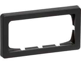 LK FUGA Baseline 63 ramme i koksgrå, 1x2 modul, visning forfra med fokus på den integrerede monteringsmekanisme.