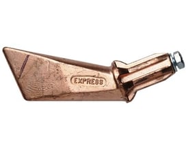 Freund kobber loddespids, 110 mm lang og 235 g, med "EXPRESS" logo og bolt, ideel til middelsvære loddeopgaver.