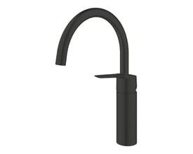 Grohe Start køkkenarmatur i mat sort med 150° C-tud og etgrebs-betjening, fremspring på 183mm.