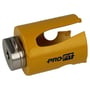 Gul Pro-Fit Multi Purpose HM-hullsag med adapter på 55 mm, sett skrått med metalladapteren synlig.
