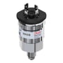 Danfoss AKS 32R trykktransmitter sett bakfra med synlig plugg, Danfoss-merking og strekkode.