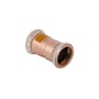 Geberit Mapress muffe i kobber med gul markering og 35mm dimension, egnet til gasinstallationer.