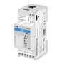 Nærbillede af Carlo Gavazzi UWP40RSEXXXSE enhed, der viser mærkater med tekniske specifikationer og certificeringer.