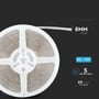 V-Tac LED-strip er rullet opp på en spole med grafikk som fremhever 8 mm bredde, 12 V og 60 LED per meter.