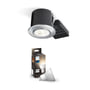 Philips Hue downlight 230V LED (rund) med White, 5,2W, 400lm, 2700K, 46°, G, børstet aluminium - Nordtronic