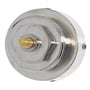 IMI TA adapter til Danfoss RAV med M30x1,6 tilslutning, forkromet overflade og gylden messingstift i midten.