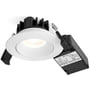 Nordtronic Velia Low Profile downlight, 230V, CRI>95, rund, 3000K, 6W, hvit (matt)