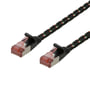 DELTACO Tough Flat CAT.6A U/FTP Patch kabel, 28AWG, 1,5 meter, svart