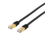 DELTACO S/FTP Cat7 patch kabel med RJ45, halogenfri, 1 meter, svart