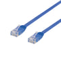 DELTACO U/UTP Cat6 fladt patch kabel, halogenfri, 1,5 meter, blå