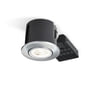 Nordtronic Quick Spot downlight 230V LED (rund) med Inkl. LED-pære (Energetic / CRI>80 / 4,8W / 345 lm / 2700K / 36° / F / kan ikke dimmes), børstet aluminium