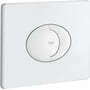 Grohe Skate Air betjeningsplade til toilet med to knapper til vandret montage i hvid ABS plast, 156 x 197 mm.