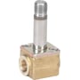 Danfoss EV210B 3B magnetventil i messing med G 3/8" tilslutning, viser den direkte styrede 2/2-vejs funktion og messinghus.
