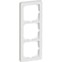 LK FUGA Baseline 63 ramme, 3 modul i hvid, vist lodret med tre åbninger til indsats.