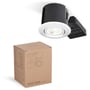 Komplet pakke med Nordtronic Quick Spot indbygningsspot og Philips Hue White Ambiance pære.
