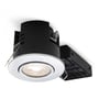 Uni Install downlight, inkl. LED-pære (Philips Hue White / CRI>80 / 6W / 400lm / 36° / 2700K / dimbar), GU10 (230V), rund, krom – Nordtronic (restsalg)
