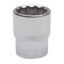 Irimo 1/2" topnøgle i krom med 12-kantet profil og 19 mm størrelse, fremstillet i højtlegeret stål.