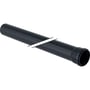 Geberit Silent-Pro lyddæmpet afløbsrør, 50x1500 mm, sort PP MX materiale med muffe, designet til afløb i bygninger.