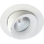 Nordtronic Velia Large Tilt LED downlight 230V, 3000K, 10,9W, 740lm, IP44, kipvinkel 45°, hvitt, rund