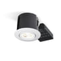 Nordtronic Quick Spot downlight 230V LED (rund) med Inkl. LED-pære (Philips / CRI>97 ExpertColor / 5,5W / 355lm / 36° / 2700K / G / dimbar), hvit (matt)