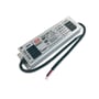 Develtron 12V LED driver, 200W, IP67 ELG-200-12 Mean Well, vist isoleret på hvid baggrund med ledninger.