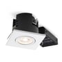 Uni Install downlight, inkl. LED-pære (Philips Hue White / CRI>80 / 6W / 400lm / 36° / 2700K / dimbar), GU10 (230V), firkantet, hvit (matt) – Nordtronic