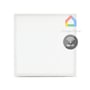 V-TAC Smart LED-panel sett rett forfra med ikoner for Google Home og Wi-Fi i hjørnet av bildet.