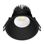 Nordtronic Velia LED downlight 230V, 10,9W, IP44, 650lm, 2700K, svart (matt)