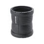Geberit Silent-Pro skydemuffe i sort PP MX materiale med 50 mm diameter til afløb i bygninger.