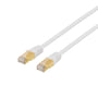 DELTACO S/FTP Cat7 patch kabel med RJ45, halogenfri, 0,5 meter, hvit