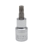 Irimo bits top 1/2" Torx T60x60 mm. Værktøjet er udført i krom-vanadium stål med en skinnende overflade.
