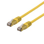 DELTACO S/FTP Cat6a patch kabel, LSZH, 1 meter, gul