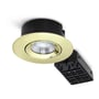 LED downlight, 500lm, 7W, 230V, 2700/3000/4000K, rund, gull (blank), 6 stk pakke - Nordtronic Velia ECO