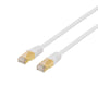 DELTACO S/FTP Cat7 patch kabel med RJ45, halogenfri, 1,5 meter, hvit