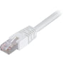 DELTACO F/UTP Cat6 patchkabel, LSZH (Low smoke zero halogen), 0,5 meter, hvit