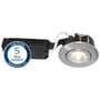 Low Profile Deluxe indbygningsspot 230V LED (rund) 6W / 40° / 3000K / dæmpbar - børstet aluminium