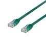 DELTACO U/UTP Cat6 fladt patch kabel, halogenfri, 1 meter, grøn