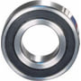 Nærbillede af SKF 61815 sporkugleleje, viser den dobbelte gummitætning og detaljer på metaloverfladen.