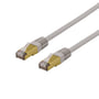 DELTACO S/FTP Cat6a patch kabel, LSZH, 0,5 meter, grått (udgået)