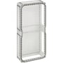Fibox kassebund SLN i grå polycarbonat (PC) med dimensionerne 640x320x130mm og 6 åbninger, vist uden låg.
