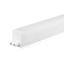 V-TAC kompakt LED-lysarmatur sett fra enden med to runde tilkoblingshull, 30 cm og 4 W.