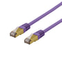 DELTACO S/FTP Cat6a patch kabel, LSZH, 1 meter, lila